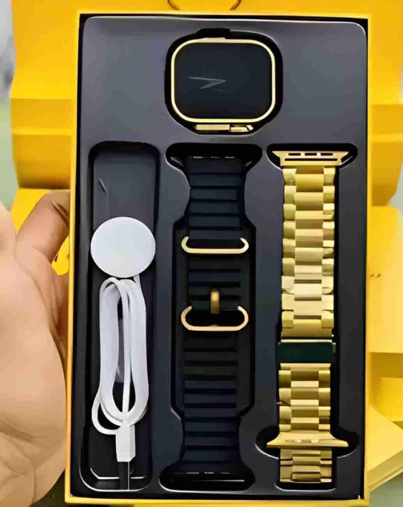 HK-09 Smart Watch Ultra Golden Edition - Premium Luxury Timepiece"